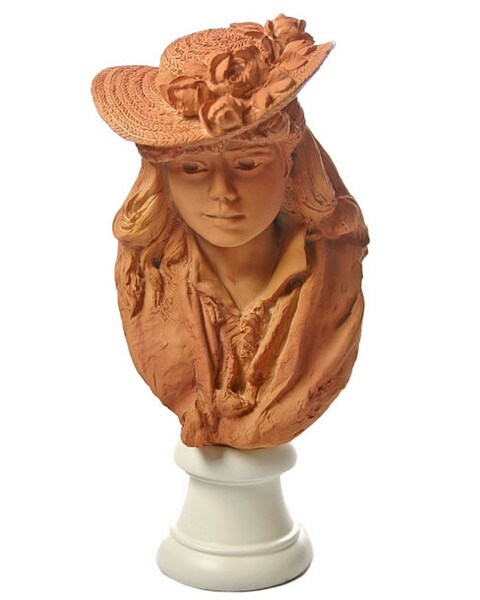 Reproductions Rose Beuret In Straw Hat Portrait Rodin Bust Statue Art